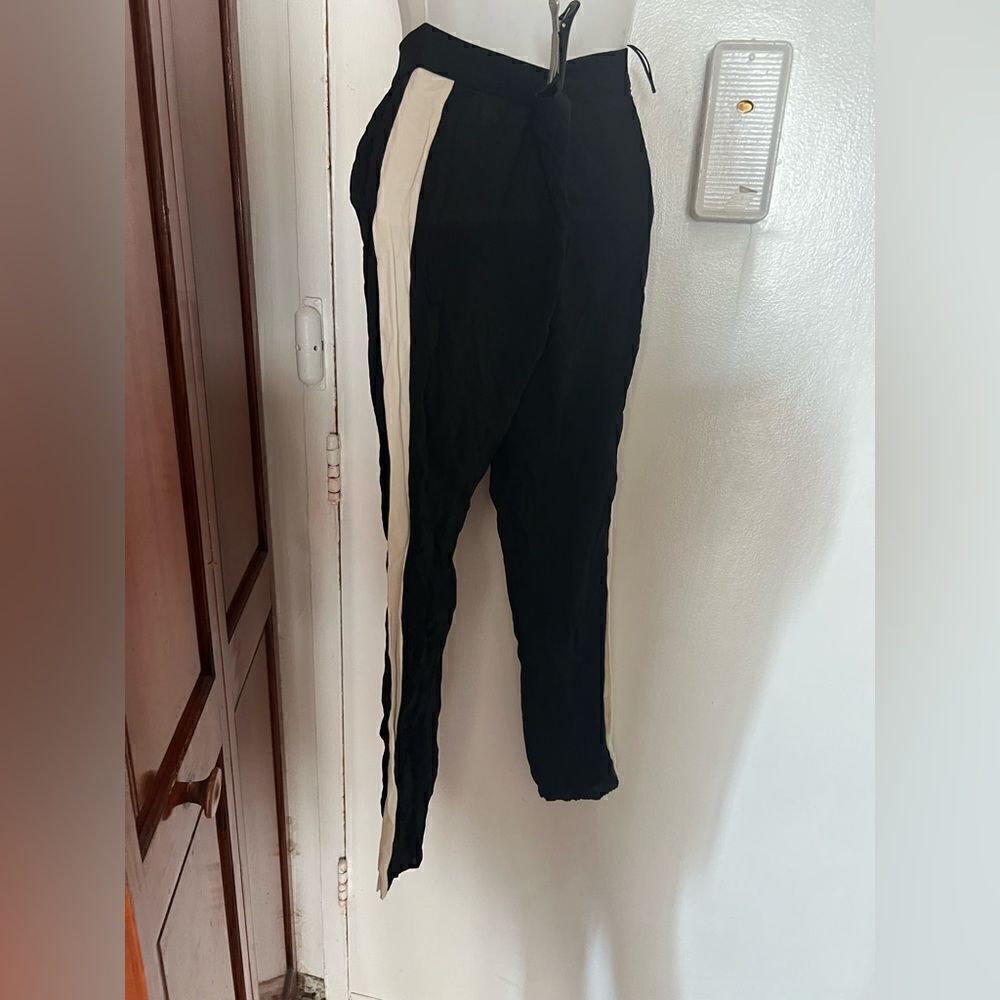 Lanvin Tuxedo Stripe Boot Cut Trouser Pants white dress suit bottoms
